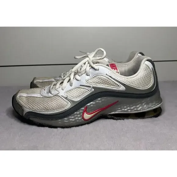 Nike Reax Run 5 White Metallic Silver w Pink Running Shoes (US Women's Size 7.5) - Picture 3 of 6